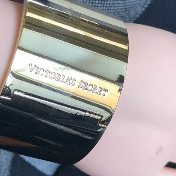 Victoria’s Secret Gold Roman Stud Rhinestone Cuff Bracelet - Picture 4 of 6